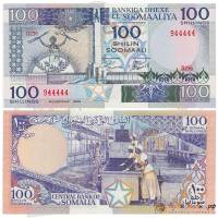() Банкнота Сомали 1989 год   ""   UNC